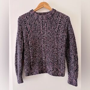 Scotch & Soda Purple Black White and Pink Crew Neck Sweater